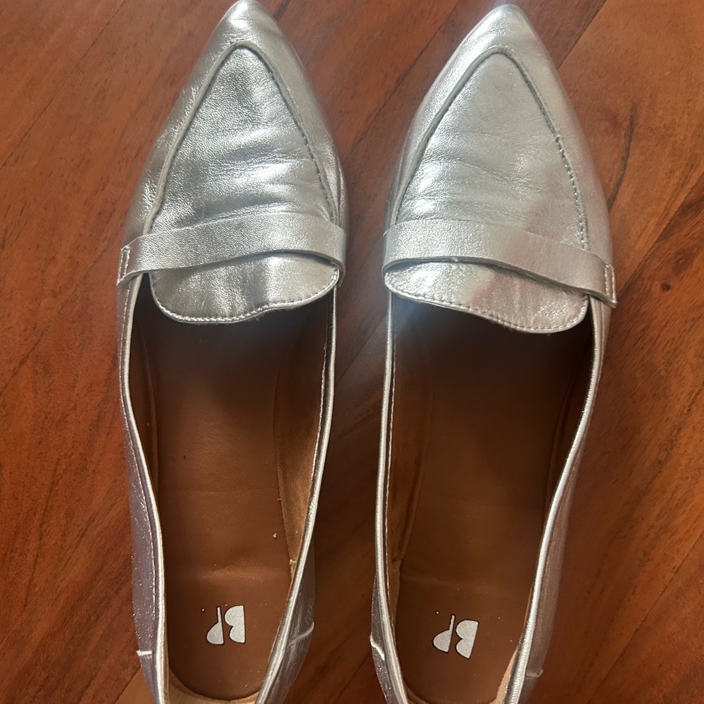 BP Silver Metallic Women's Flats
